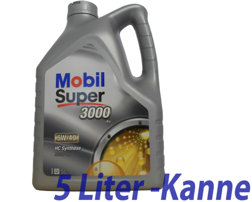 Mobil  Super 3000 X1 5W-40 5  Liter kanne